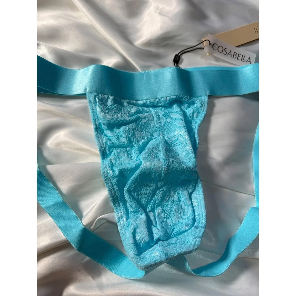 Cosabella Men's Andaman Sea Lace Jockstrap Bold Sexy Statement Underwear‎ M